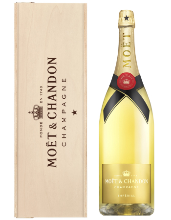 Moët & Chandon Gold Diamond Luminous Wooden Box JEROBOAM - 300 cl