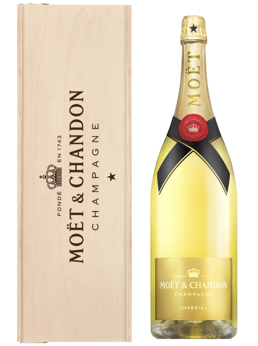 Moët & Chandon Gold Diamond Luminous Wooden Box JEROBOAM - 300 cl