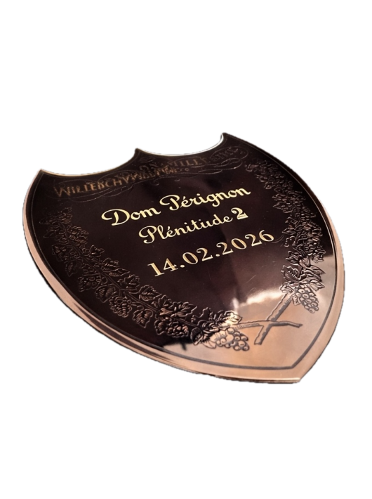 Dom Pérignon P2 Vintage 2006 Giftbox personnalisées avec gravures sur boucliers en métal - 75 cl