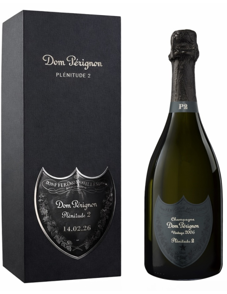 Dom Pérignon P2 Vintage 2006 Giftbox personnalisées avec gravures sur boucliers en métal - 75 cl