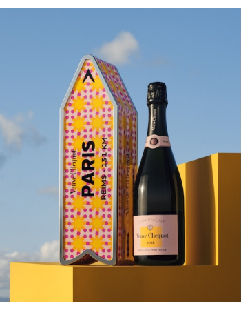 Veuve Clicquot Personalised "ARROW" Metal Giftbox Sun Pattern Rosé - 75 cl 2