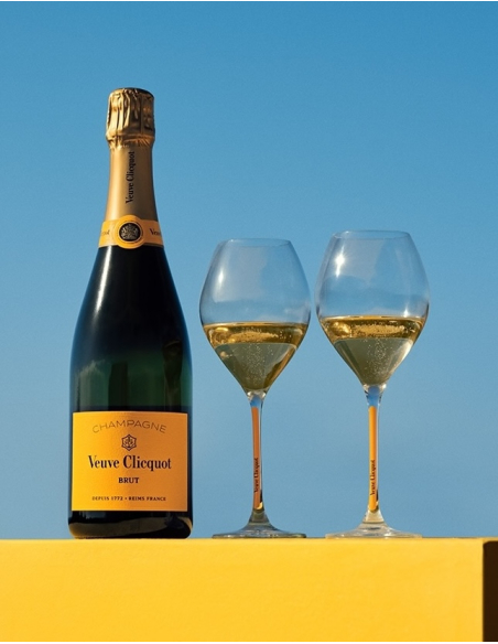 Veuve Clicquot Set 2 Verres & 1 Carte Jaune Brut - 75 cl