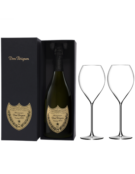 Dom Pérignon SET OF 2 GLASSES 40 CL + 1 Giftbox VINTAGE 2015 - 1 X 75 CL