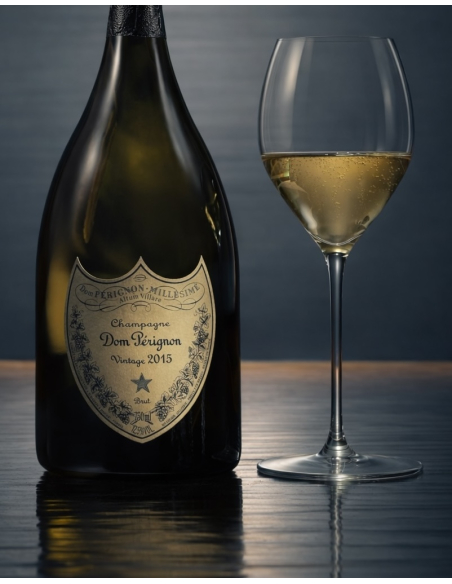 Dom Pérignon SET 2 VERRES 40 CL + 1 Coffret VINTAGE 2015 - 1 X 75 CL