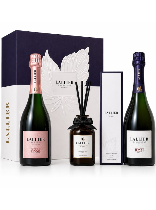 LALLIER CHAMPAGNE Giftset KUKUI & DUO Rosé & Brut Réflexion R.021 - 75cl