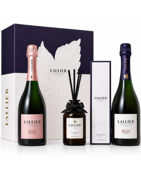LALLIER CHAMPAGNE Giftset KUKUI & DUO Rosé & Brut Réflexion R.021 - 75cl
