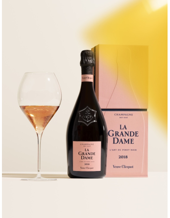 Veuve Clicquot Set 2 Glasses & La Grande Dame Rosé Vintage 2018 - 75 cl