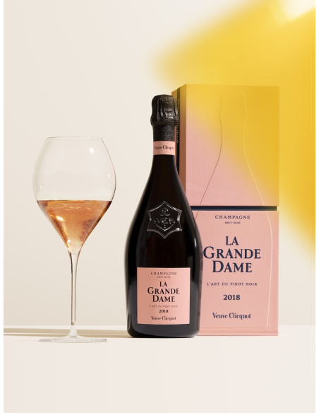 Veuve Clicquot Set 2 Glasses & La Grande Dame Rosé Vintage 2018 - 75 cl