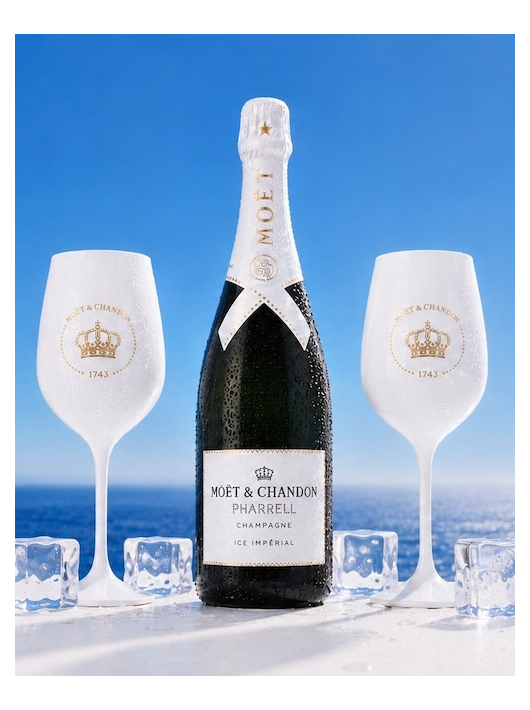 Moët & Chandon Set 2 Verres Moët Ice & Ice Impérial Pharrell Williams - 75 cl