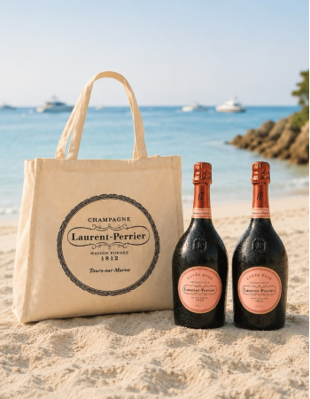 Laurent-Perrier Set 1 sac en toile & 2 Cuvée rosé - 2 x 75 cl