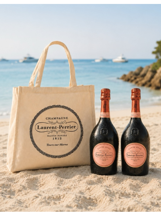 Laurent-Perrier Set 1 Stofftasche & 2 Cuvée Rosé - 2 x 75 cl