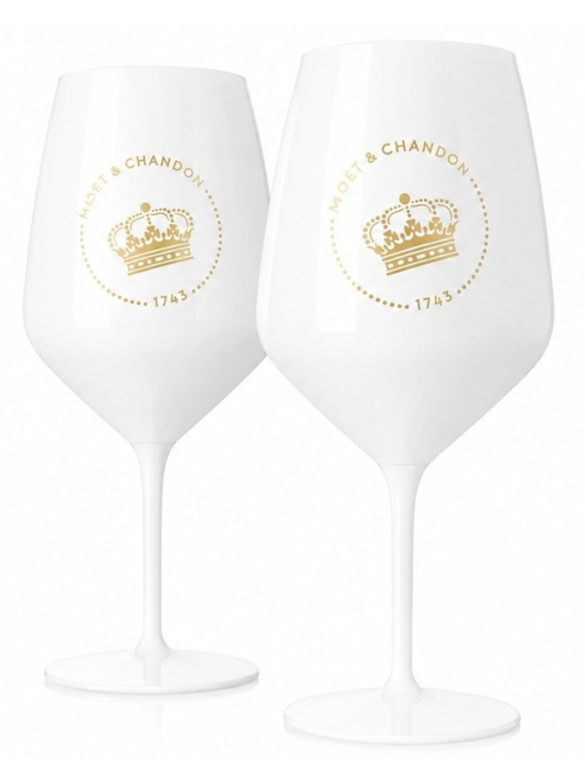Moët & Chandon 2 Weiße Acrylgläser 55 cl