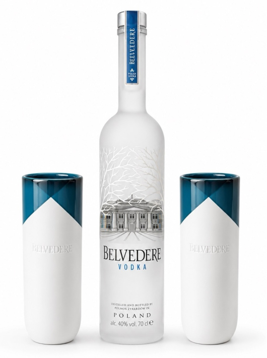 Belvedere Vodka 2 verres Natural Signature