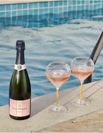 Veuve Clicquot Set 2 Glasses & Rich rosé ice - 75 cl
