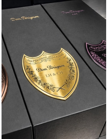 Dom Pérignon Vintage 2015 Personalisierte Giftbox mit Gravur auf Metallschild - 75 cl 2