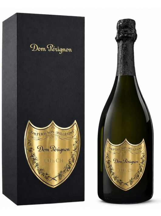 Dom Pérignon Vintage 2017 Giftbox & personalisierte Flasche mit Gravur auf Metallschild - 75 cl