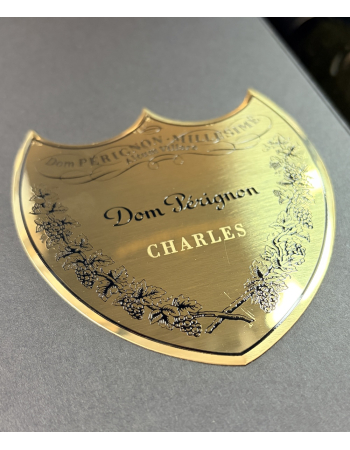 Dom Pérignon Individuelles Metallschild für Schatulle - maximal 8 Buchstaben