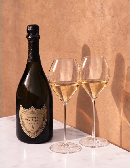 Dom Pérignon SET 2 VERRES 40 CL + 1 Coffret VINTAGE 2017 - 1 X 75 CL
