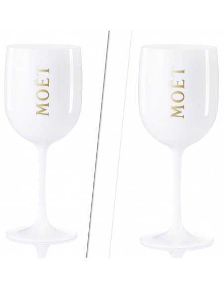 Moët & Chandon Set 2 white acrylic glasses + 1 Magnum Ice Impérial Rosé - 150 CL