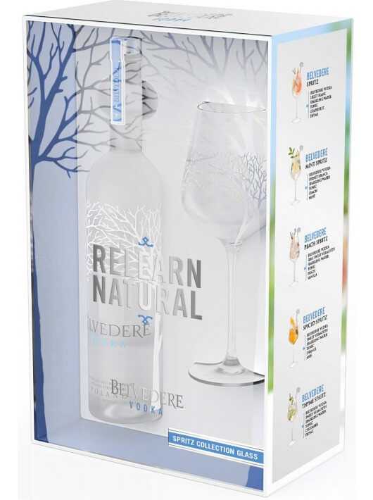 Belvedere Vodka PURE & 1 Glass LIMITED EDITION - 40% - 70 CL