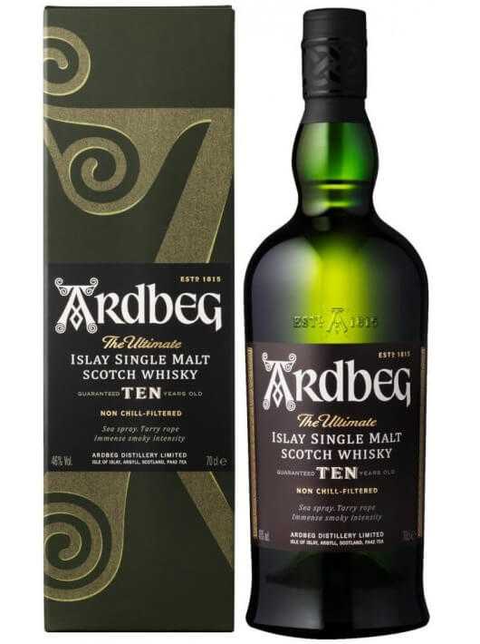 Whisky Ardbeg 10 YEARS OLD ISLAY SINGLE MALT - 46% - 70 CL