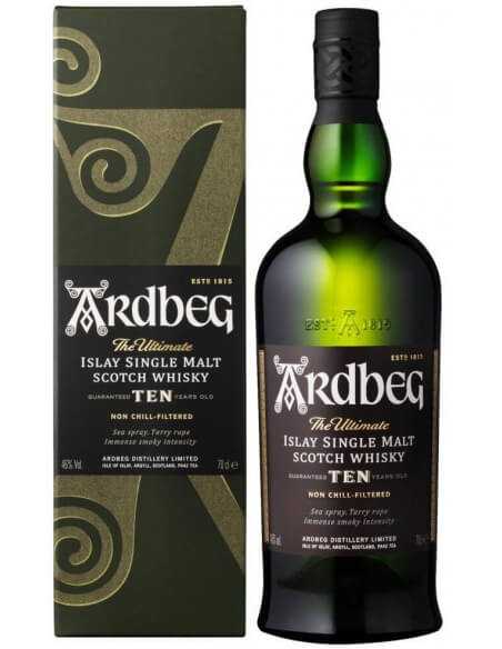 Whisky Ardbeg 10 YEARS OLD ISLAY SINGLE MALT - 46% - 70 CL