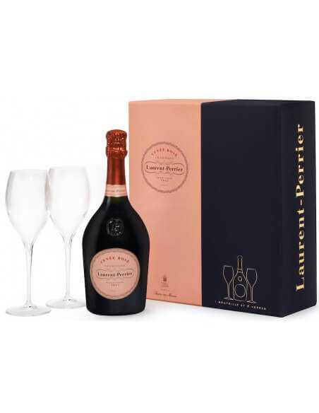 Laurent-Perrier Giftbox Cuvée rosé & 2 glasses Limited Edition