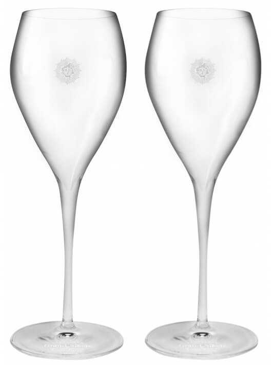Laurent-Perrier 2 Gläser Grand Siècle 33 cl mit Markierung 10 cl