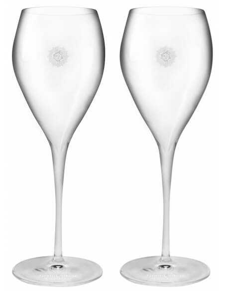Laurent-Perrier 2 Gläser Grand Siècle 33 cl mit Markierung 10 cl