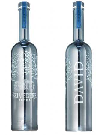 Vodka Belvedere MAGNUM SILVER "LED" BESPOKE & Personal Engraving GIFTBOX - 40% - 175 CL