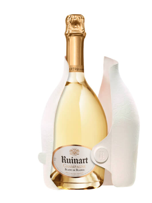 Ruinart Set 2 Neutrale Glasër 41 cl & Blanc de Blancs second skin - 75 cl