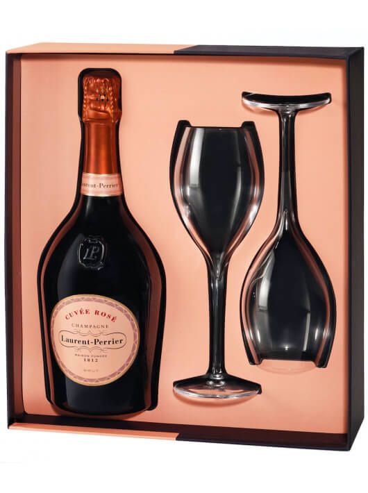 Laurent-Perrier Giftbox Cuvée rosé & 2 glasses Limited Edition
