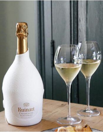Ruinart Set 2 Verres neutres 41 cl & Blanc de Blancs second skin - 75 cl