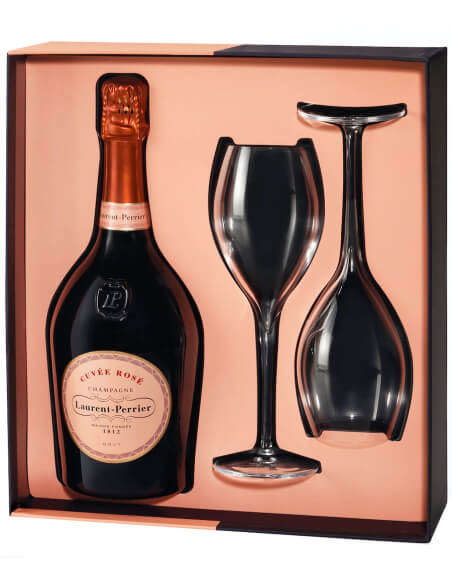 Laurent-Perrier Giftbox Personnalisable Cuvée rosé & 2 verres Limited Edition