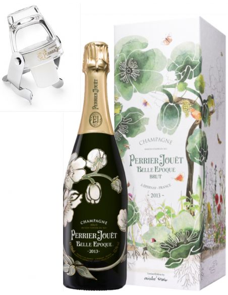 Perrier-jouët SET 1 Bottle STOP Free & 1 MISCHER'TRAXLER Limited Edition Giftbox Belle Epoque brut Vintage 2013 - 75 cl
