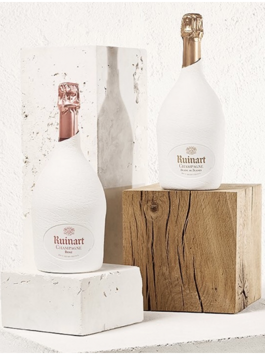 Ruinart SET : Duo Second Skin "Blanc de blancs & Rosé" - 2 x 75 cl