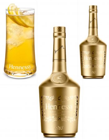 Cognac Hennessy Set 6 Cocktail Glasses & 2 Very Special "Limited Edition" OR - 40% - 2 x 70 CL