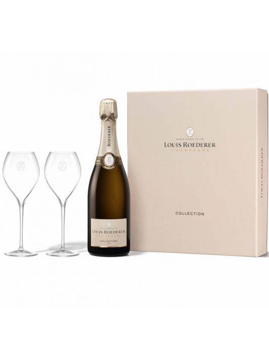 Louis Roederer Giftbox Collection 242 brut + 2 glasses 28.5 cl - 75 CL