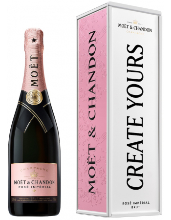 Moët & Chandon Rosé Impérial Metall Geschenkbox "Personnalise Me" - 75 CL