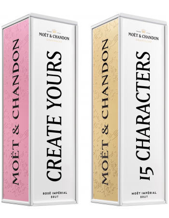 Moët & Chandon Duo Rosé & Brut Impérial Metall Geschenkbox "Personnalise Me" - 2 x 75 CL