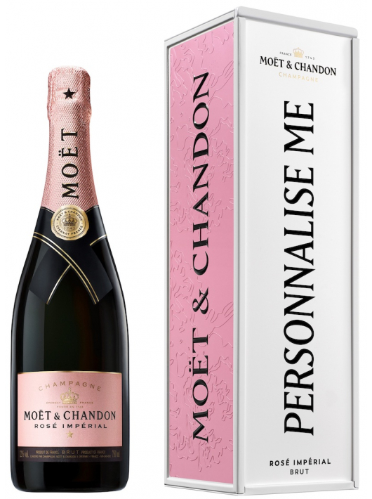 Moët & Chandon Duo Rosé & Brut Impérial Metal Giftbox "Personnalise Me" - 2 x 75 CL