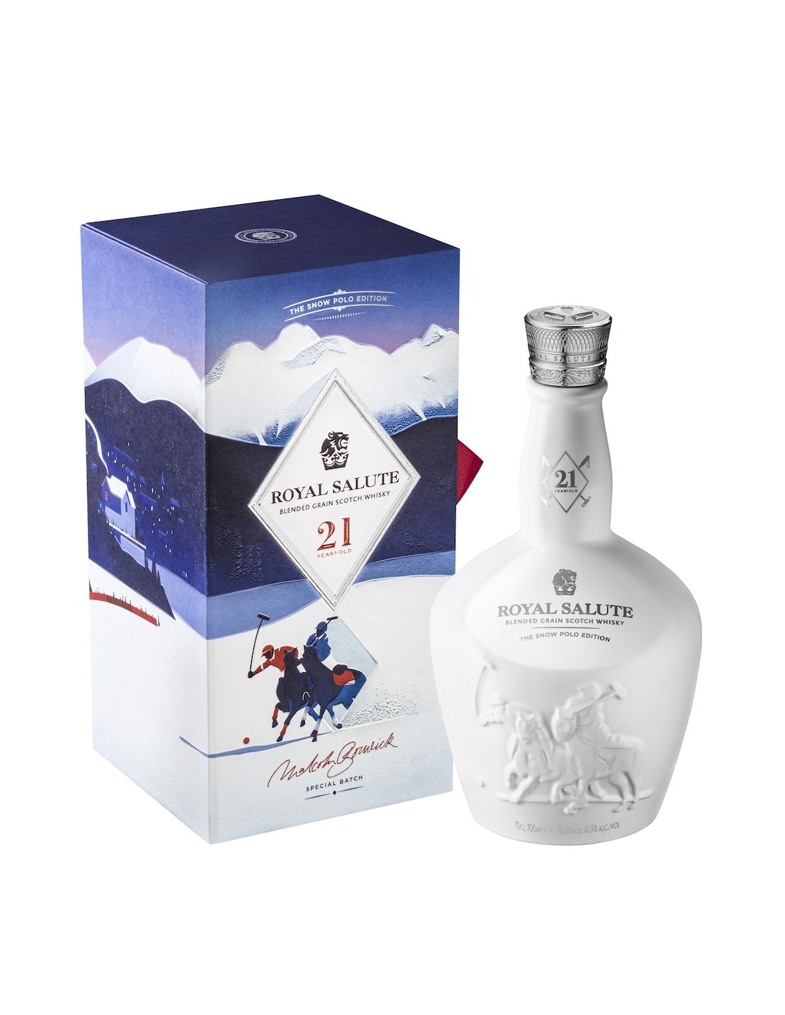 WHISKY ROYAL SALUTE 21 years SNOW POLO EDITION - 46.5% - 70 CL