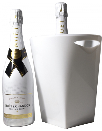 Champagne Acrylic White ice bucket 1 bottle 2