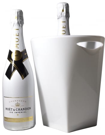 Champagne Seau à glace Acrylic White 1 bouteille 2