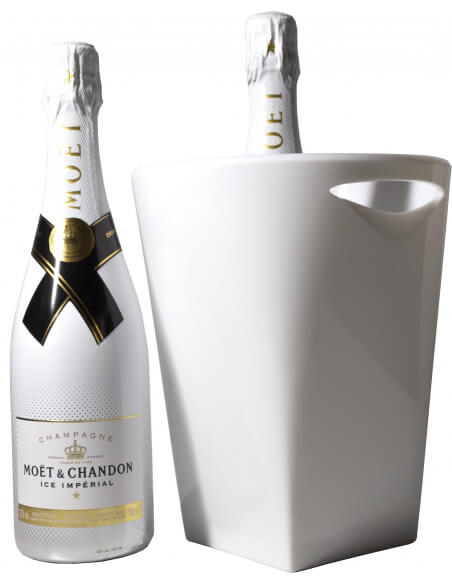Champagne Acrylic White ice bucket 1 bottle