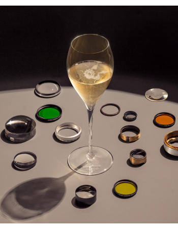 Laurent-Perrier 2 Gläser Grand Siècle 33 cl mit Markierung 10 cl 2