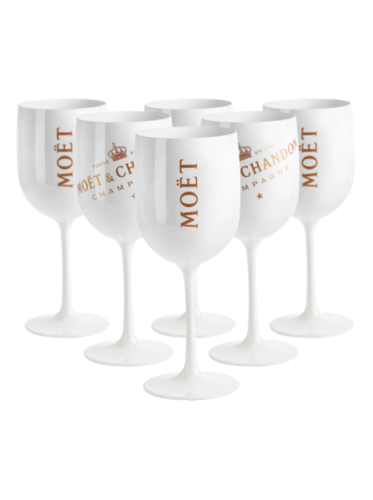 Moët & Chandon 6 white acrylic glasses Moët & Chandon ice