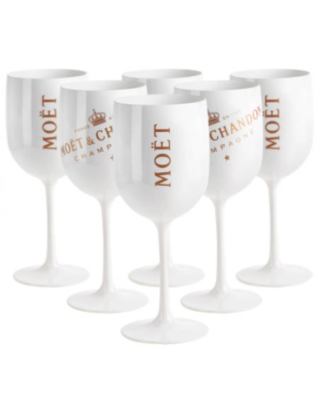 Moët & Chandon 6 white acrylic glasses Moët & Chandon ice