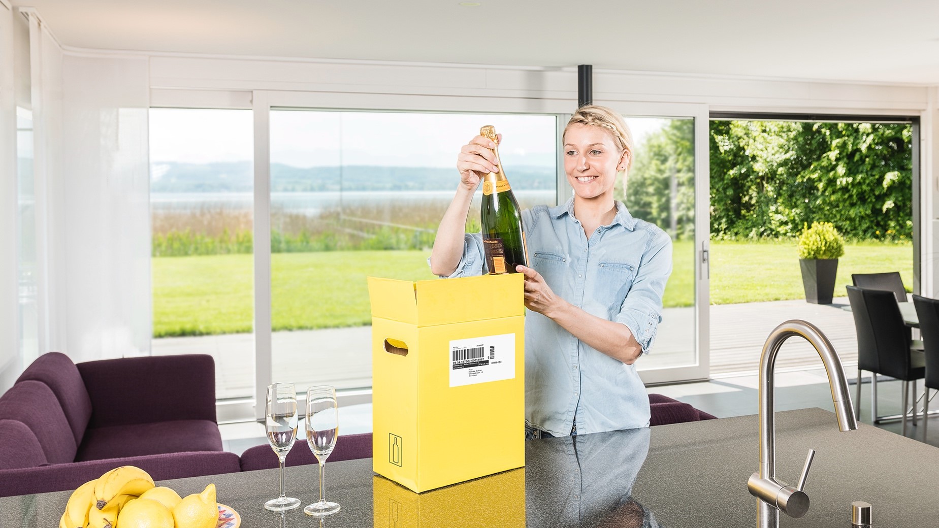 Colis livré à la maison via la poste suisse